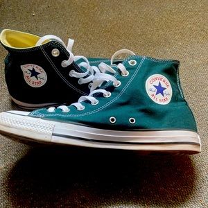 Dark Green Converse All Stars